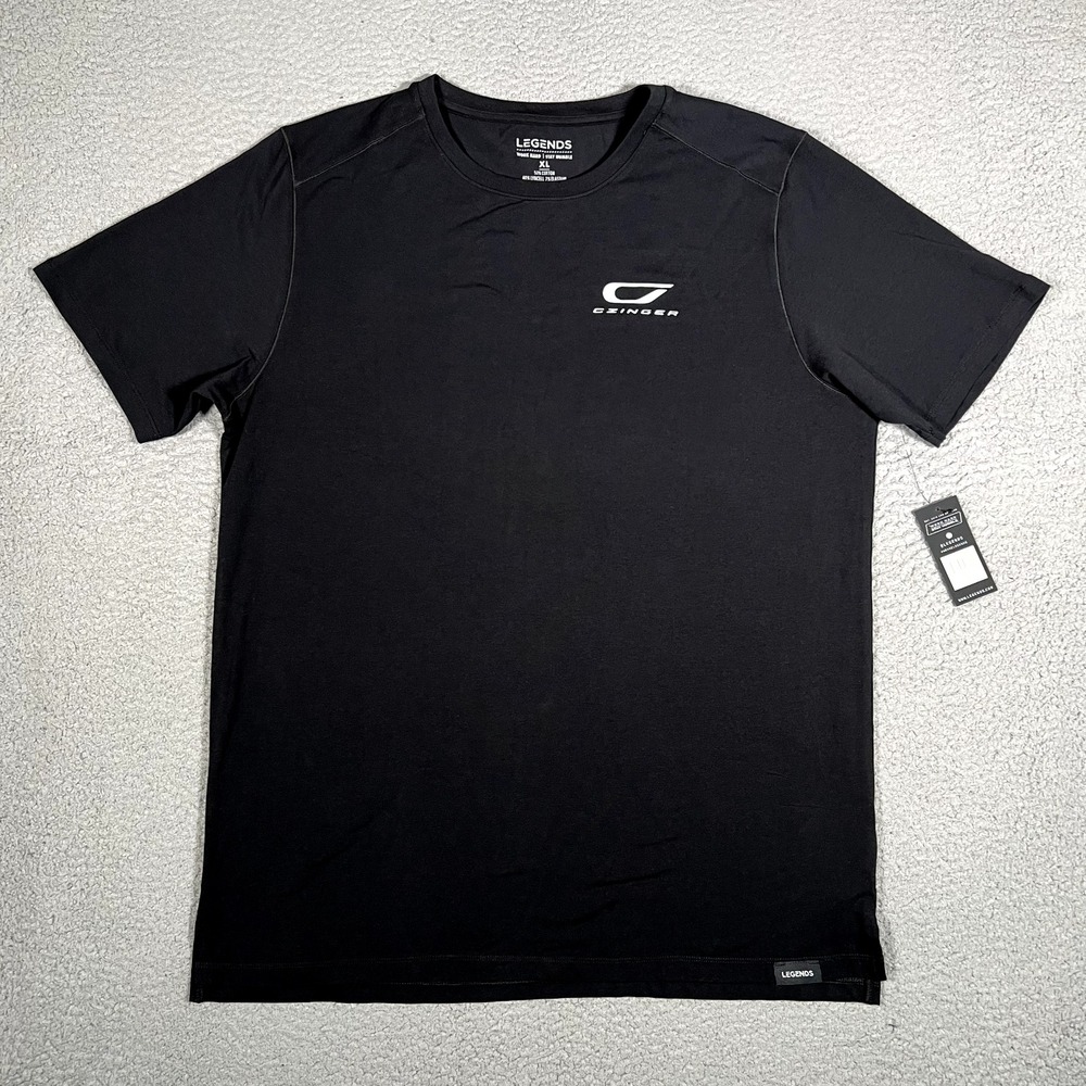 Legends Shirt Mens XL Black Aviation Tee Casual Preppy Stretch Cotton Blend‎ NWT